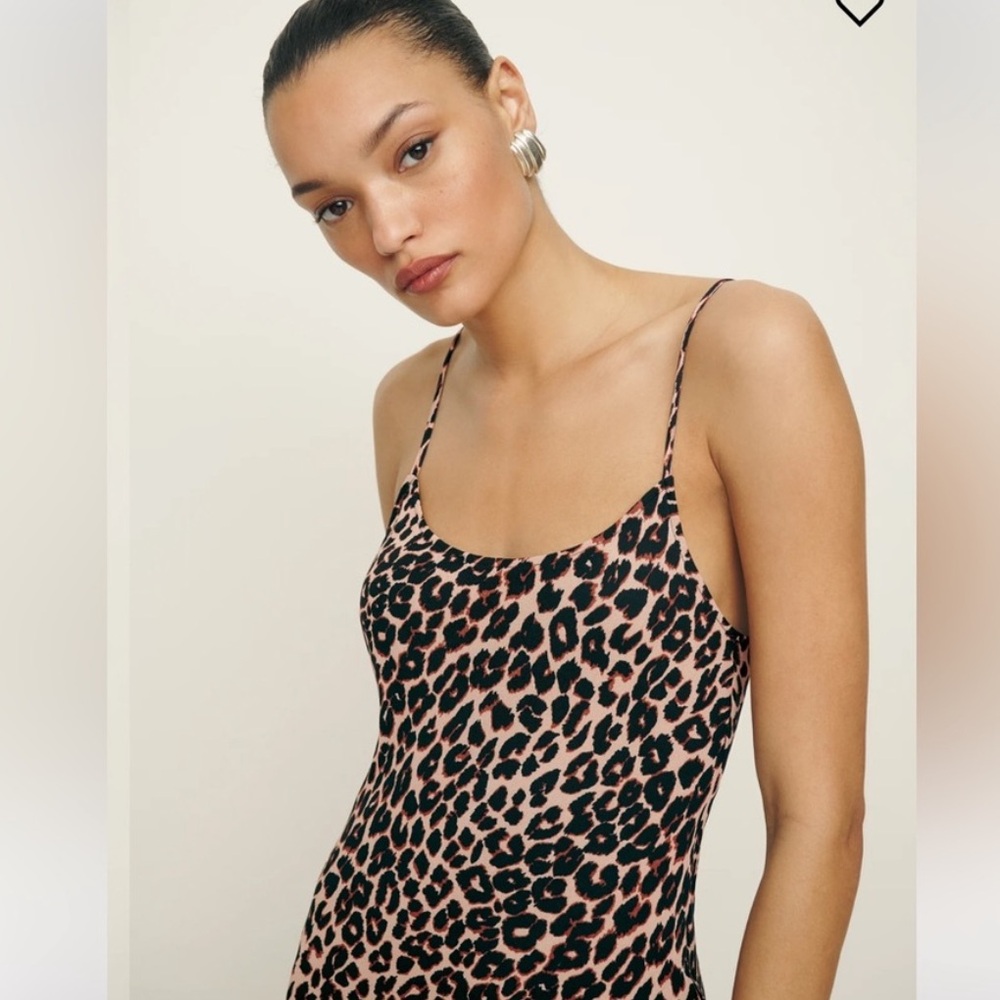 Reformation Emerick Leopard-Print Midi Dress